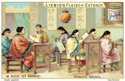 Kínai kézimunka iskola (chromolitho) alkotó: European School