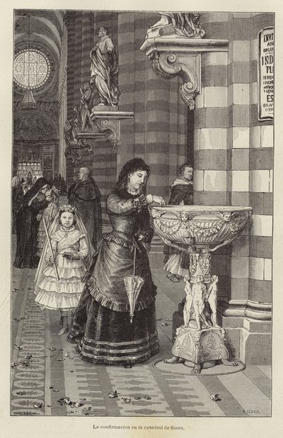 Konfirmáció a sienai székesegyházban alkotó: European School