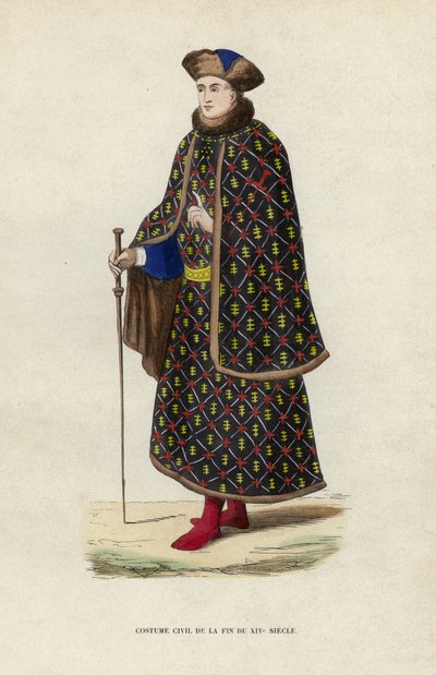 Polgári viselet a XIV. század végéről alkotó: European School