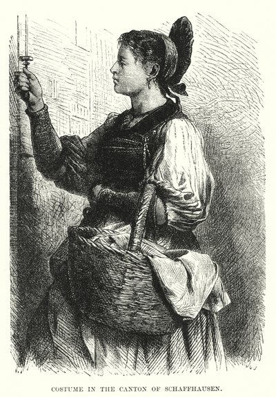 Jelmez Schaffhausen kantonban (metszet) alkotó: European School