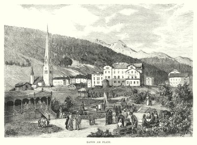 Davos a téren (metszet) alkotó: European School