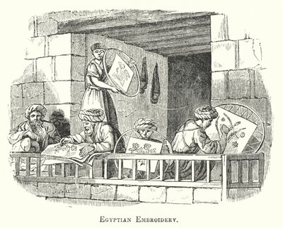 Egyiptomi hímzés (metszet) alkotó: European School