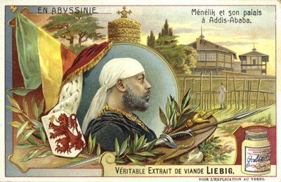 II. Menelik etióp császár és palotája Addisz-Abebában alkotó: European School