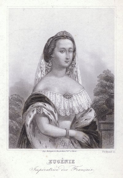 Eugenie császárné, a francia I. Napóleon hitvese (metszet) alkotó: European School