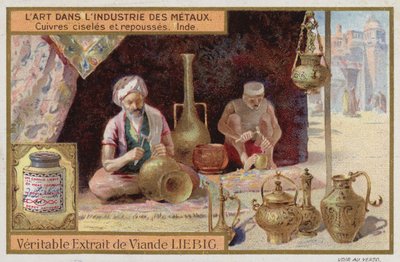 Vésett és szerszámozott réz, India (chromolitho) alkotó: European School