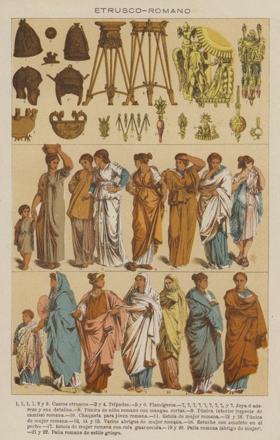 etruszk, római (színes litho) alkotó: European School