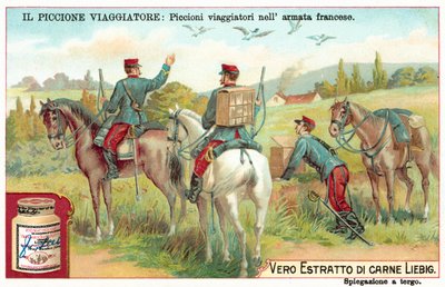 Francia Hadsereg postagalambjai (chromolitho) alkotó: European School