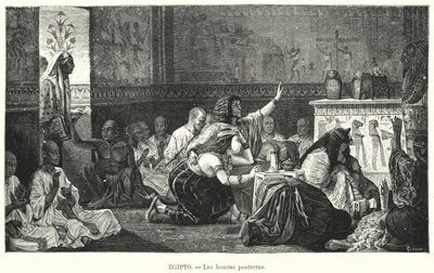 Temetés az ókori Egyiptomban (litho) alkotó: European School