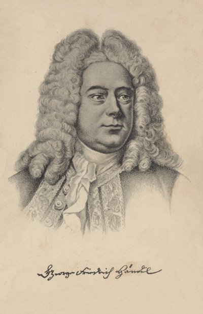 George Frideric Handel, német származású brit barokk zeneszerző (litho) alkotó: European School