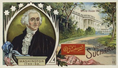 George Washington, az Egyesült Államok első elnöke és a Fehér Ház, Washington DC alkotó: European School