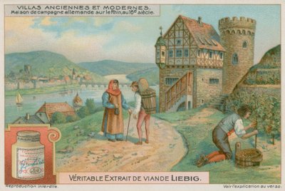 Német villa a 16. században a Rajnánál alkotó: European School