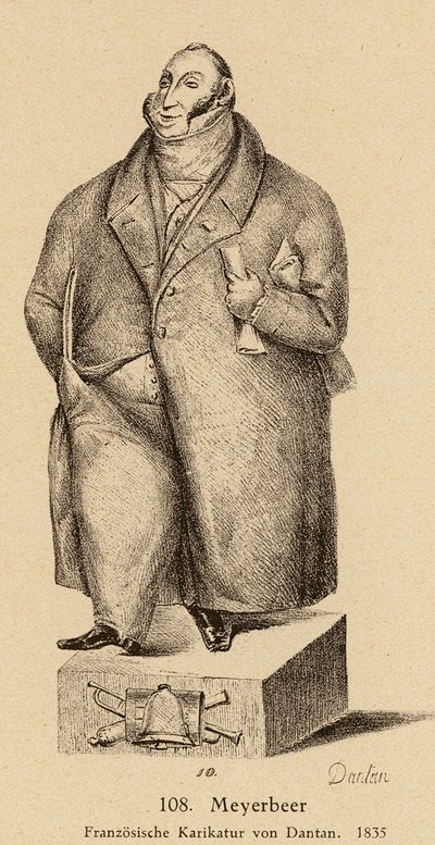 Giacomo Meyerbeer, német zsidó zeneszerző (litho) alkotó: European School