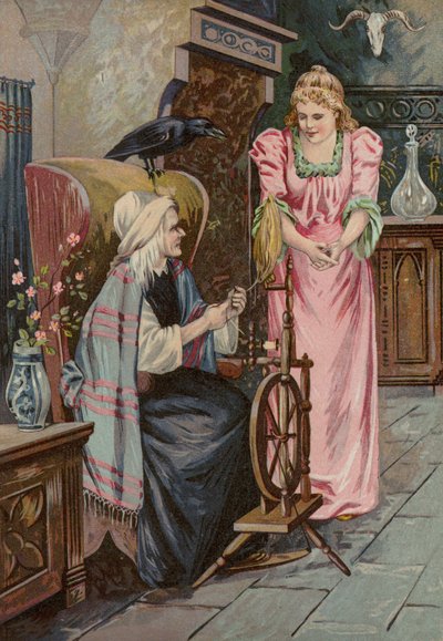 Grimms meséi: Briar Rose (chromolitho) alkotó: European School