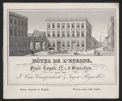 Hotel De L?Europe, Bruxelles, J Van Campenhout és Jagou Rignolle alkotó: European School