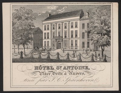 Hotel St Antoine, Anvers, Antwerpen, J C Spaenhoven alkotó: European School