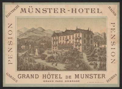 Hotel Trade Card (színes gravírozás) alkotó: European School