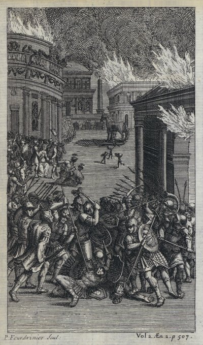 Illusztráció John Dryden Vergilius Aeneisének fordításához (metszet) alkotó: European School