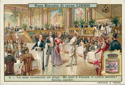 Egy étterem szerencséjének javulása egy új séf alkalmazása után (chromolitho) alkotó: European School