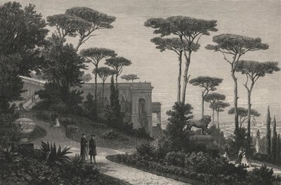 Le Monte-Pincio A Rome (metszet) alkotó: European School