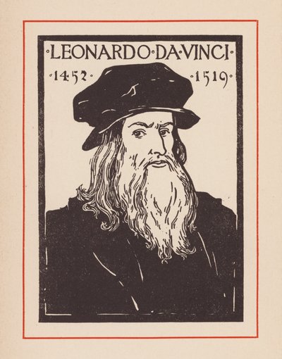Leonardo da Vinci, olasz reneszánsz polihisztor (litho) alkotó: European School