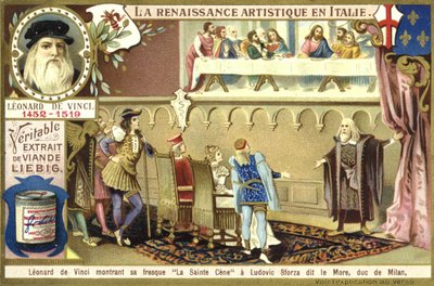Leonardo da Vinci az utolsó vacsora freskóját mutatja Ludovico Sforzának, Milánó hercegének alkotó: European School