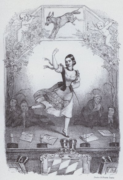 Lola Montez Bajor történelmet táncol (litho) alkotó: European School