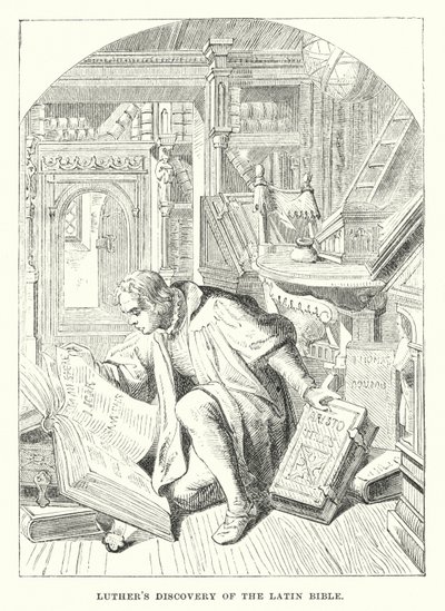 Luther felfedezése a latin Bibliában (metszet) alkotó: European School