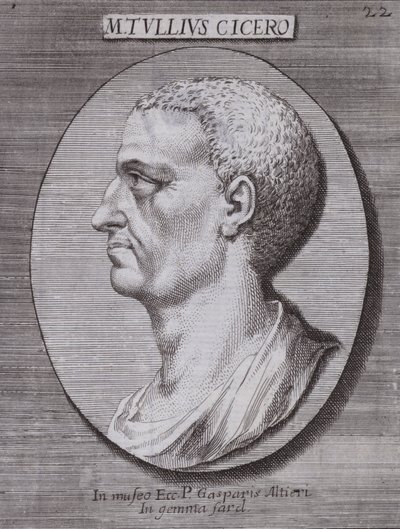 Marcus Tullius Cicero római filozófus, politikus, tudós és szónok (metszet) alkotó: European School