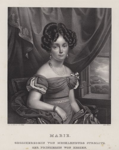 Marie, Mecklenburg-Strelitz nagyhercegnője (litho) alkotó: European School