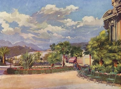 Menton, A zenei kioszk és az új kert (színes lithó) alkotó: European School