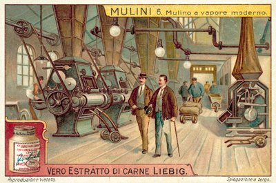 Modern gőzüzemű malom (chromolitho) alkotó: European School