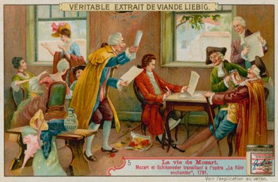 Mozart és Schikaneder a varázsfuvolán dolgozik alkotó: European School
