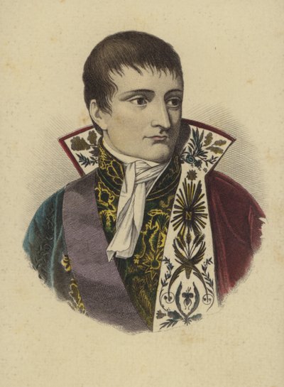 Napóleon Bonaparte (színes metszet) alkotó: European School