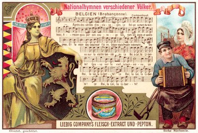 Belgium nemzeti himnusza (chromolitho) alkotó: European School