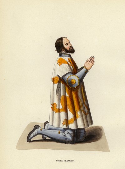 Noble Francais (színes metszet) alkotó: European School