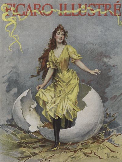 Húsvéti tojás. A Le Figaro Illustre borítója, 1893. április (színes litó) alkotó: European School