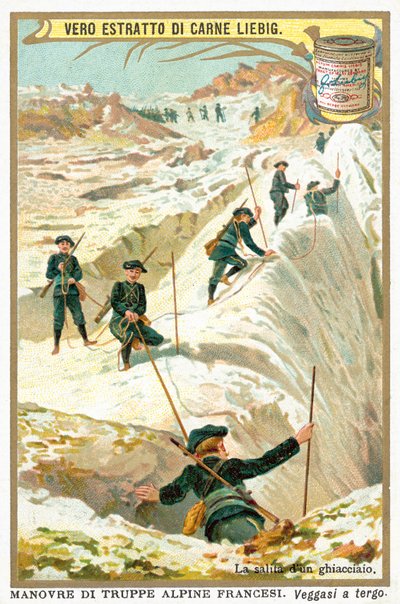 Egy gleccseren (chromolitho) alkotó: European School
