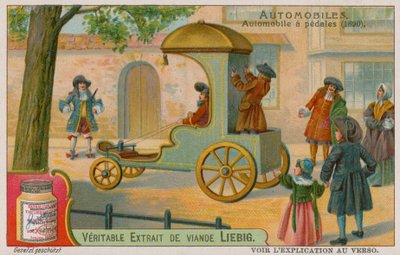 Pedálos autó, 1690 alkotó: European School