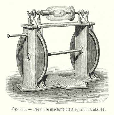 Premiere Machine electrique de Hauksbee (metszet) alkotó: European School
