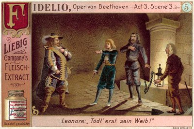 Jelenet Beethoven Fidelio című operájából (chromolitho) alkotó: European School