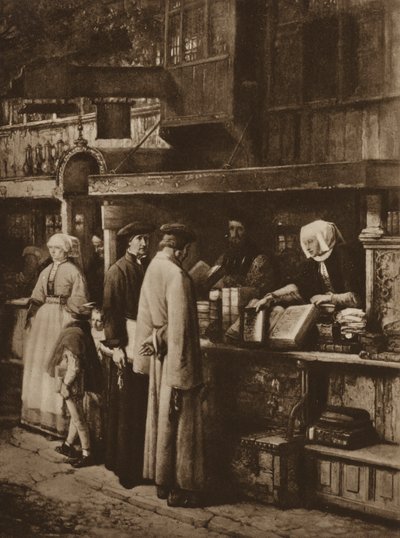 Jelenet egy könyvesboltban (litho) alkotó: European School