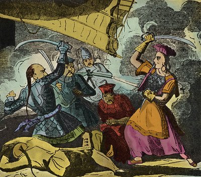 Shing Shi vagy Ching Shih (meghalt 1844-ben). századi kínai kalózasszony. Igazi flottát vezényelt, amellyel legyőzte Kwo Lang admirálist. alkotó: European School
