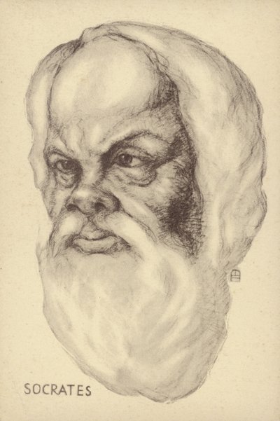 Szókratész (Kr. e. 469-399), ókori görög filozófus (litho) alkotó: European School