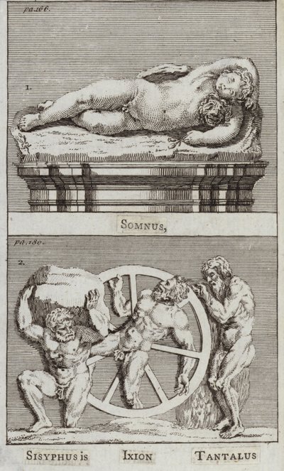 Alvás, Sziszifusz, Ixion, Tantalus (metszet) alkotó: European School