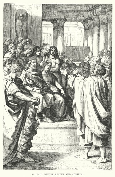 Szent Pál Festus és Agrippa előtt (metszet) alkotó: European School