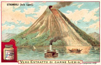 Stromboli, Olaszország (chromolitho) alkotó: European School