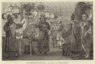 A kínaiak Kaliforniában - El vestuario del Royal-Theatre alkotó: European School