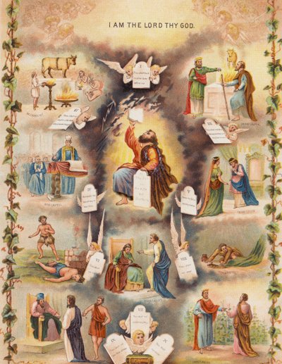 A tízparancsolat (színes litográfia) alkotó: European School