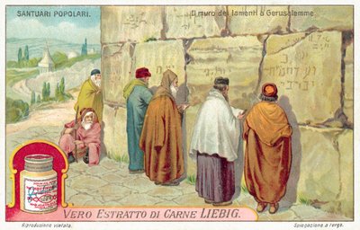 A jeruzsálemi siratófal (chromolitho) alkotó: European School