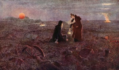 Turcskov özvegye a borogyinói csatatéren (színes litográfia) alkotó: European School